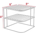 thumbnail image 3 of DecorRack 2 Kitchen Corner Shelves Organizer 3-Tier, Silver (2 Pack), 3 of 3