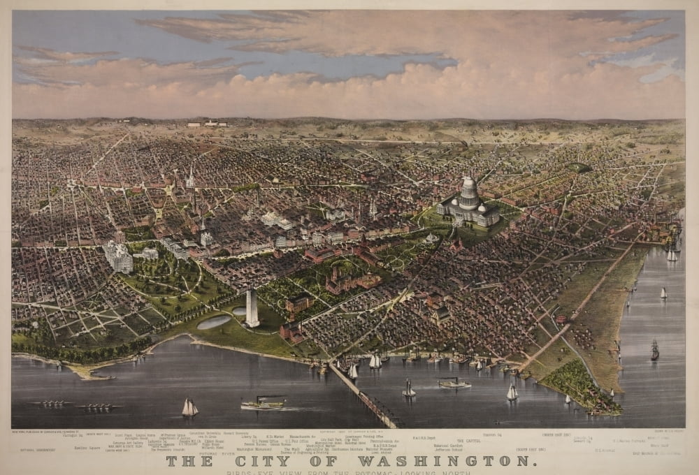 View Of Washington Dc. 1880. History (36 x 24)