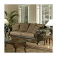 thumbnail image 6 of San Marino Traditional Wood Frame Pillow Back Sofa, Fabric Upholstery, Chocolate, 6 of 6