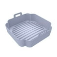 thumbnail image 2 of Oiur Air Fryers Liner Double Handle Heat Resistant Square Dishwasher Safe Silicone Baking Pan Waterproof Non-stick Frying Chicken Basket Mat Kitchen Accessories, 2 of 8