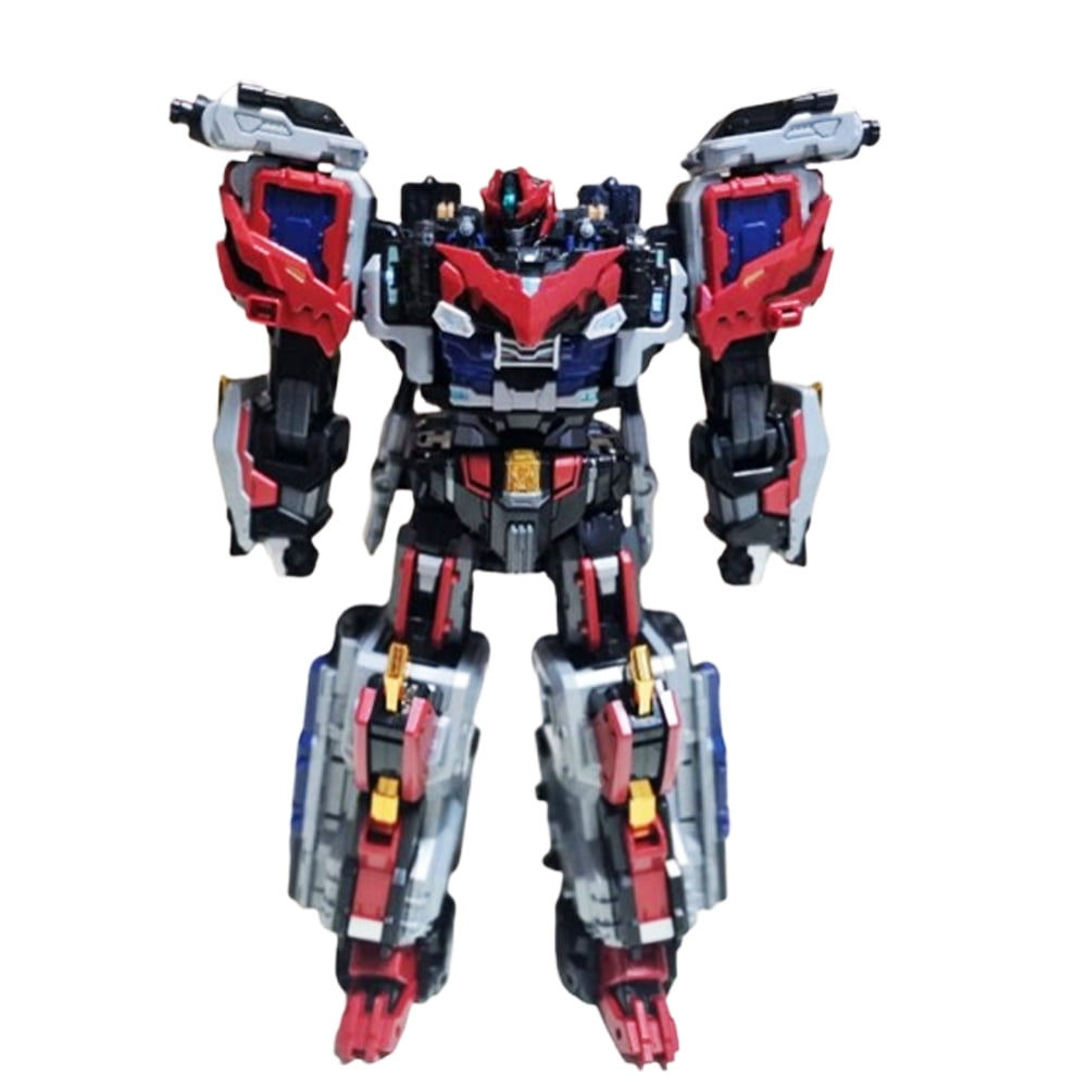 SAMG Metal Cardbot W HEAVY IRON W Transforming Robot Trailer Cargo Truck Car Toy  14.6in 6.3in 17.7in