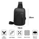 thumbnail image 2 of Bolso de pecho diagonal para hombre - Mochila pequeña de tela de nailon antirrobo impermeable y recargable por USB, 2 of 5