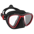 thumbnail image 1 of Visor Máscara Adulto CRESSI  Quantum Negro/Rojo Dos Lentes Transparentes Bajo Volumen Antiempañante, 1 of 6
