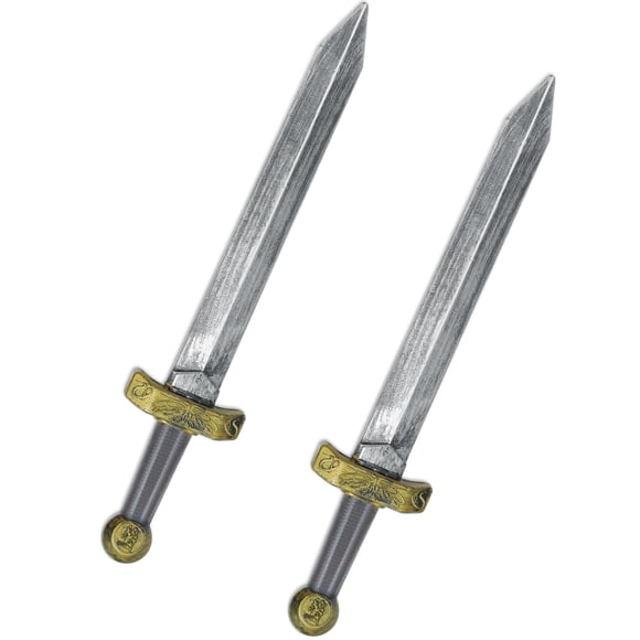 Espada de juguete romana de plástico, 48 cm, para niños y niños, 2 unidades