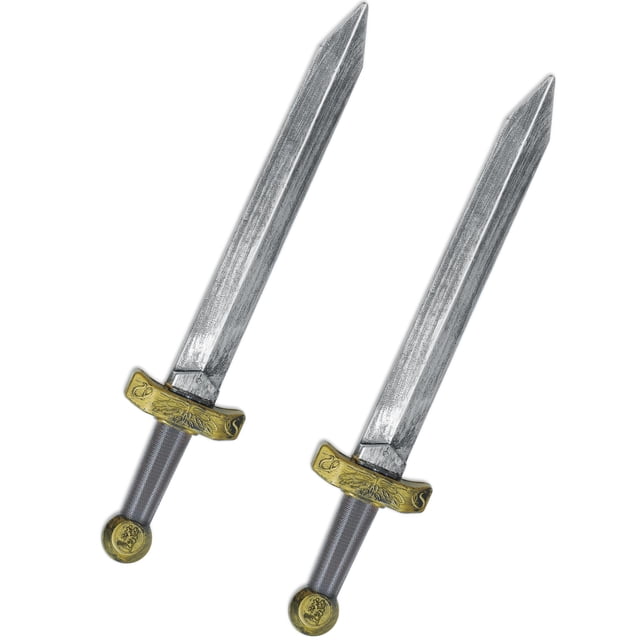 Espada de juguete romana de plástico, 48 cm, para niños y niños, 2 unidades