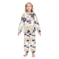 thumbnail image 2 of Fluffy Pajamas Set Fuzzy Winter Warm Pj Sets Pullover Tops and Long Pants Ginkgo Leaves and Petals X-Large, 2 of 8