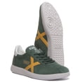 thumbnail image 5 of Munich Barru 91 Men's Lace Up Retro Trainers With Yellow Cross Design In Green Size 12, 5 of 6
