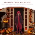 thumbnail image 2 of ColoMX Capa de la Parca con capucha: Capa de tela espeluznante, disfraz de Halloween fantasmal y macabro, túnica de caballero sangriento para adultos, accesorios de cosplay, casas embrujadas, 2 of 8