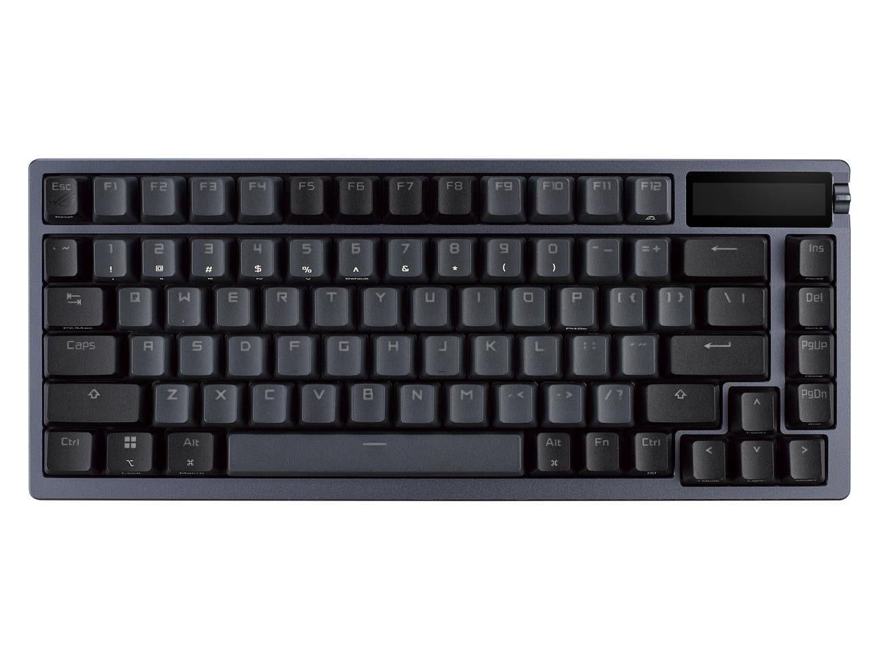 ASUS ROG Azoth 75 Wireless DIY Custom Gaming Keyboard - OLED display, Hot-Swappable Pre-lubed ROG NX Storm Switches & Keyboard Stabilizers, PBT Keycaps, RGB