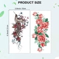 thumbnail image 2 of Konsait 18 Sheets Large Temporary Tattoos, Flower Rose Tattoo Temporary Waterproof Sexy Body Tattoo Sticker for Women Girls, 2 of 6
