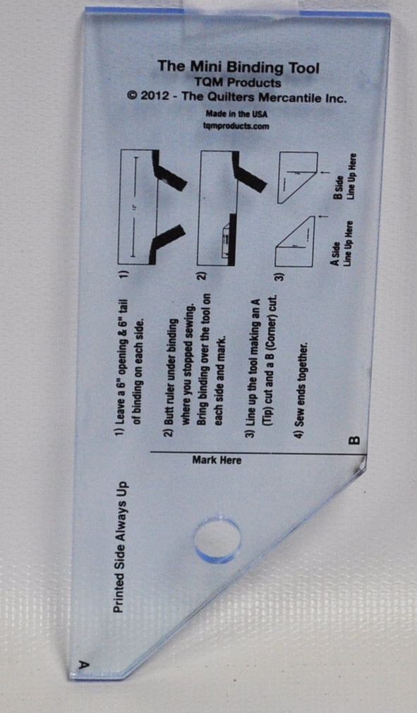 The Mini Binding Tool 3 Inch Acrylic Plastic Template Ruler TQM003