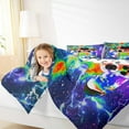 thumbnail image 4 of Manfei Graffiti Game Controller Queen Comforter Set, Teens Gamer Gaming Bedding Sets, Rainbow Tie Dye Bedding Comforter Set Breathable Home Decor, 3-Piece Reversible, 4 of 8