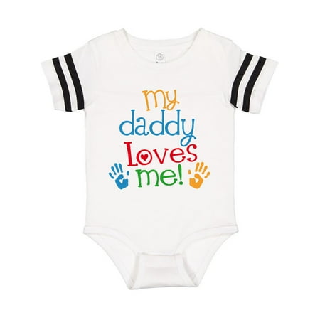 

Inktastic Daddy Loves Me Gift For Son Gift Baby Boy or Baby Girl Bodysuit