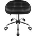 thumbnail image 2 of Oval Rolling Stool Height Adjustable Massage Chair with Wheels for Spa Salon Black, 2 of 5