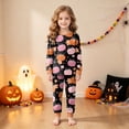 thumbnail image 5 of JUMEYU Halloween Toddler Pajamas Girl Boys Pajama Set Kids Long Sleeve Printed Sleepwear for Kids Nightwear Pjs Set 5T 6T (Pink,5-6 Years), 5 of 9