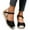 Black, variant on Women's Closed Toe Platform Sandals Summer Buckle Ankle Strap Espadrilles Wedge Sandals