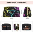 thumbnail image 5 of Gaeub Neon Bar Drinks Printed Travel Cosmetic Bag,Makeup Bag, Large Capacity Toiletry Bag for Women, Portable Pouch Make Up Organizer with Zipper and Divider, 5 of 8