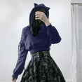 thumbnail image 2 of gakvbuo Fall Sweaters for Women Plus Size Tops Fall 2022 Women'S Cat Ear Hoodie Pullover Long Sleeve Hooded Sweatshirt Cute Blouse, 2 of 6