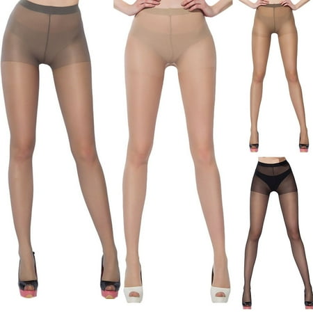 

Spring Women Thin Pantyhose Footed Tights Solid Color Stretchy Long Stockings