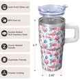 thumbnail image 3 of Flamingo Lover Cup 20OZ with Handle Portable Tumbler Mug Gifts for Women Perfect Presents for Birthday Christmas Office Work Daily Hydration Hot Cold Drinks, 3 of 6