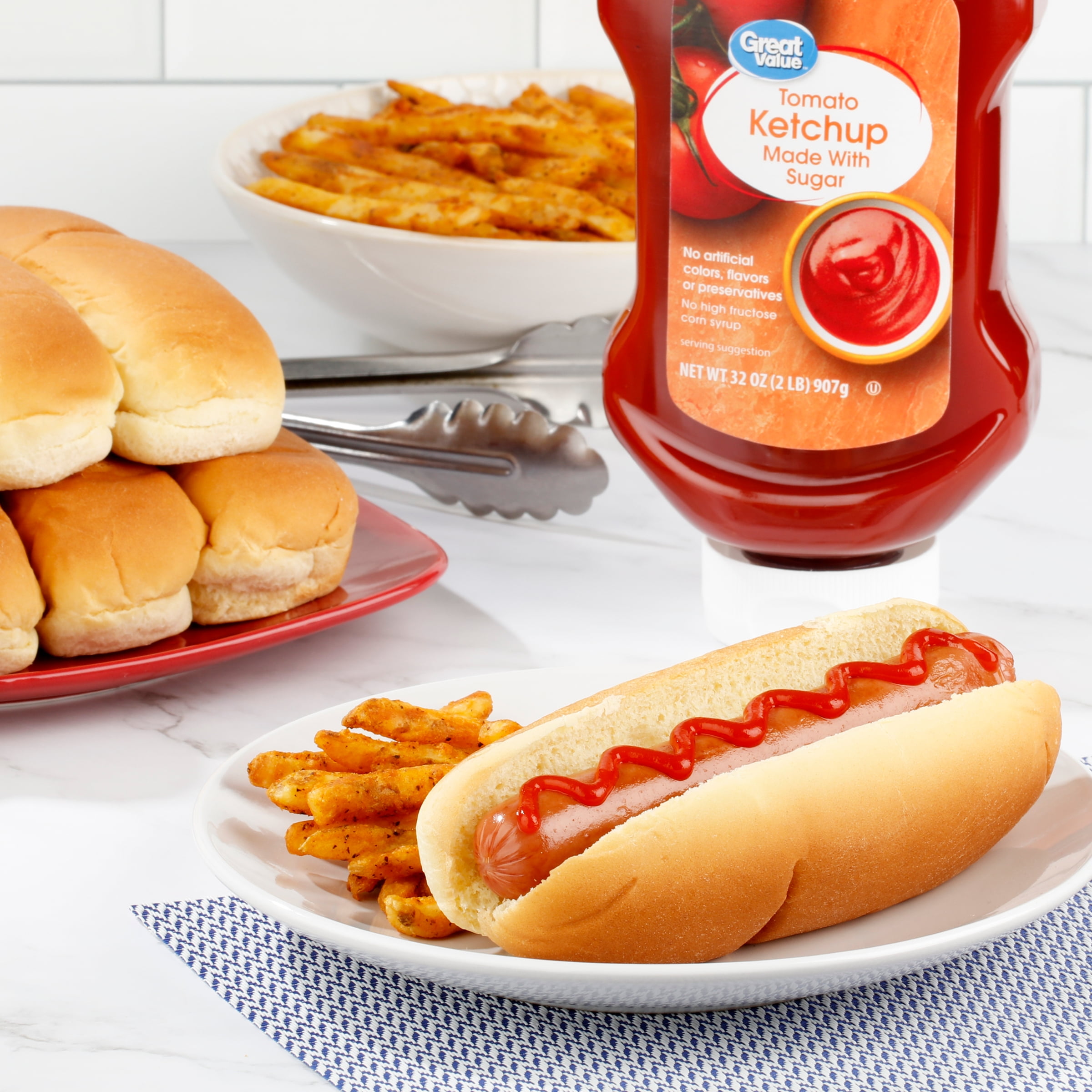 Great Value Real Sugar Tomato Ketchup, 32 oz