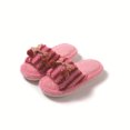 thumbnail image 2 of EKVAHL Cherry Slippers Cute Fuzzy Slippers for Women Girls with Bow Cozy Plush Indoor House Shoes Open Toe Bedroom Comfy Shoes Warm Non-Slip Home Slippers, 2 of 5