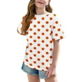 thumbnail image 3 of WQQZJJ Summer T-shirt for Girls, Polka Dot Printed Fashion Tops Casual Crew Neck Short Sleeve Shirt Home Loose Clothing, 3 of 7