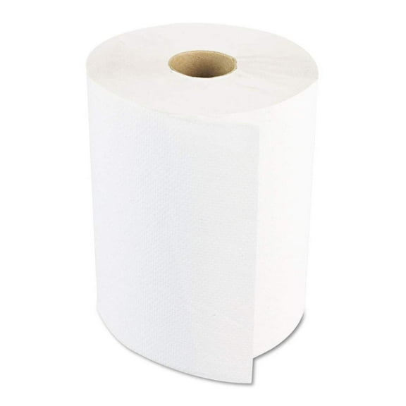 LeCeleBee 8123 2 in. 1-Ply 8 in. x 600 ft. Hardwound Paper Towels - White (12/Carton)