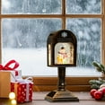 thumbnail image 2 of Christmas Decorations Indoor - Musical mailbox lamp ,Santa Christmas Tree Lighted Scene Snow Globes Lantern USB or Battery Powered, Vintage Christmas Decor for Home (C), 2 of 5
