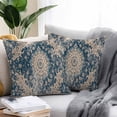 thumbnail image 2 of Throw Pillow Covers 20x20 Inch Set of 2, Navy Blue Boho Waterproof Outdoor Pillow Covers, Modern Geometric Abstract Ehtnic Decorative Cushion Pillowcases for Couch, Sofa, Bed, Garden, Patio, 2 of 9