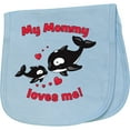 thumbnail image 2 of Inktastic My Mommy Loves Me Orca Baby Baby Burp Cloth, 2 of 3