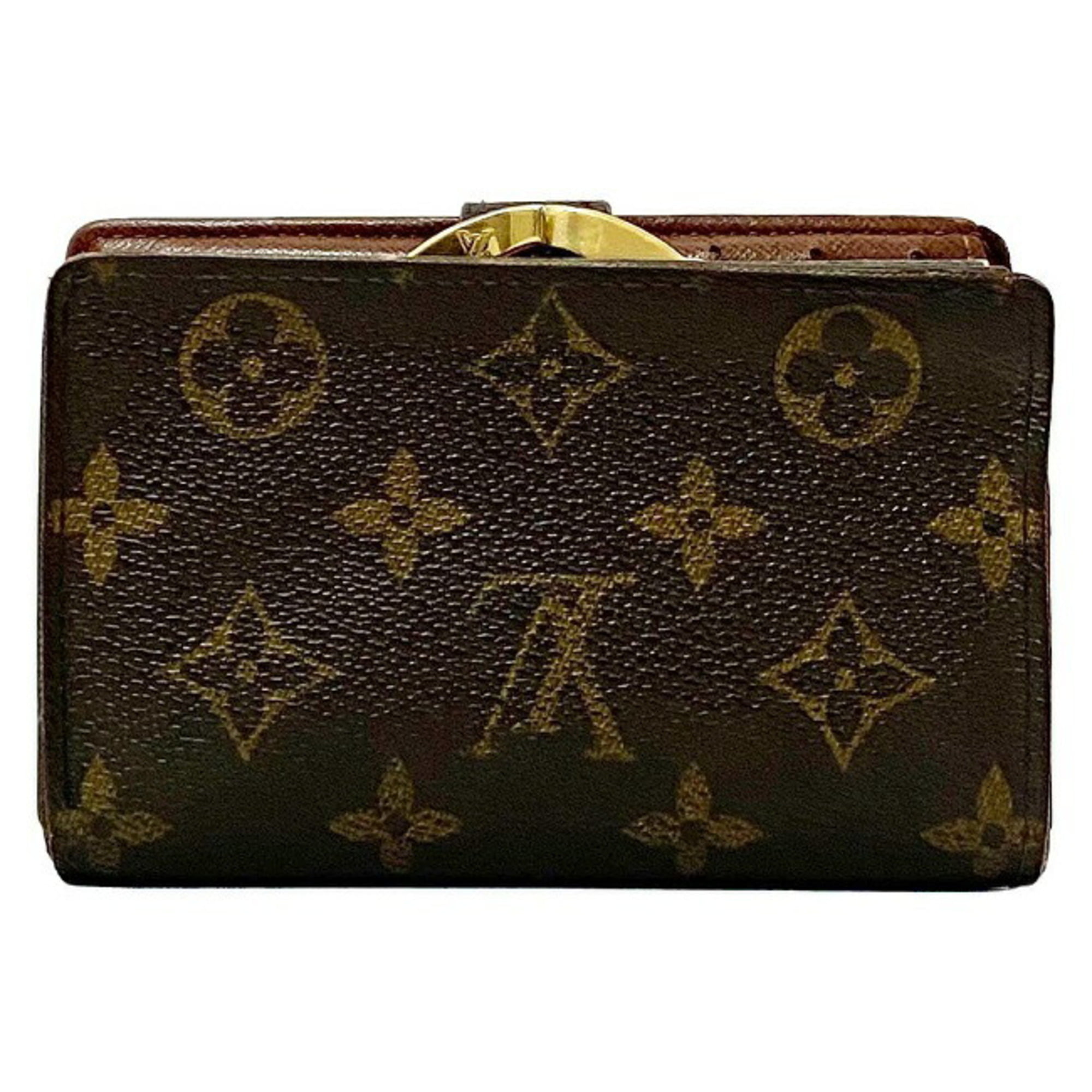 Authenticated Used Louis Vuitton Clasp Wallet Portefeuille Viennois Brown  Monogram M61674 CA0022 LOUIS VUITTON Bifold Women's LV 