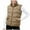 Beige, variant on Women's Single-Tone Stand-Up Collar Sleeveless Parkas with Zipper and Double Pockets for Winter Fleece