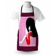 thumbnail image 4 of Diva Apron, Vintage Woman Sitting down and Laughing Theme Colorful Pop Art Style Female Portrait, Unisex Kitchen Bib with Adjustable Neck for Cooking Gardening, Adult Size, Multicolor, by Ambesonne, 4 of 4