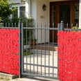 thumbnail image 6 of Rwvbm Expandable Artificial Hedge Fence, Faux Leaf Privacy Screen Panel with Flowers for Balcony Garden Patio Wall Decor, 19.7x19.7in, 1Pc, 6 of 6