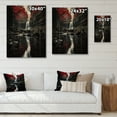 thumbnail image 4 of Designart "Eternity in Grey and Red Waterfall II" Landscapes Print on Natural Pine Wood, 4 of 5