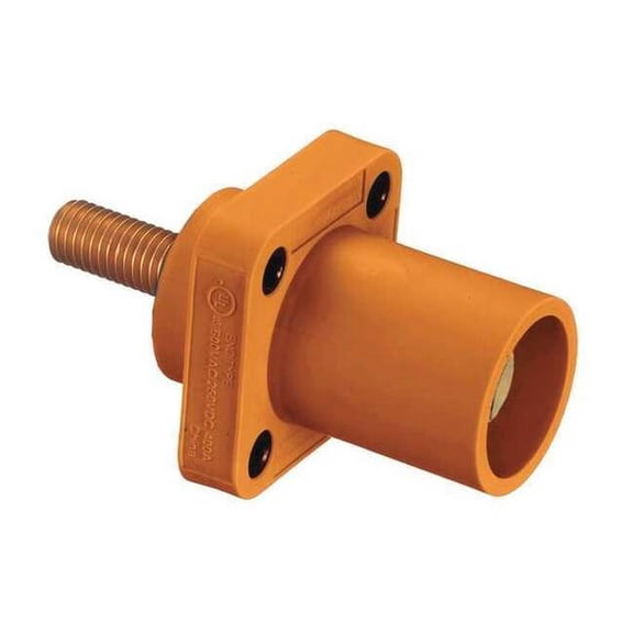 Hubbell Wiring Device-Kellems Receptacle, 4-4/0, Male, Org, Stud, Taper HBLMRSO