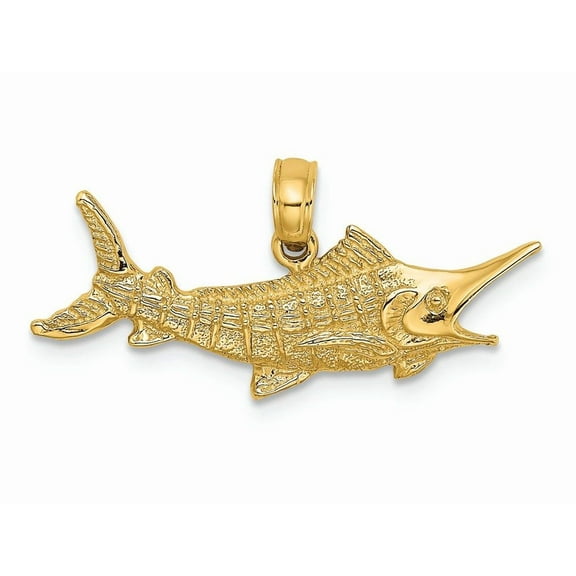 FJC Finejewelers 14k Yellow Gold Marlin Fish Charm