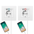 thumbnail image 2 of de Corriente Estándar de la UE con Dos Puertos USB de 5 V, 2,1 A y 16 A para Hoteles, Residencias y Hogares., 2 of 5
