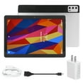 thumbnail image 1 of Tableta de 10,1 pulgadas para Android11 2,4G 5G 5800mAh tipo C recargable 8GB RAM 256GB ROM 1920x1200 5MP 13MP Octa Core tableta plateada de 100 a 240V, 1 of 8