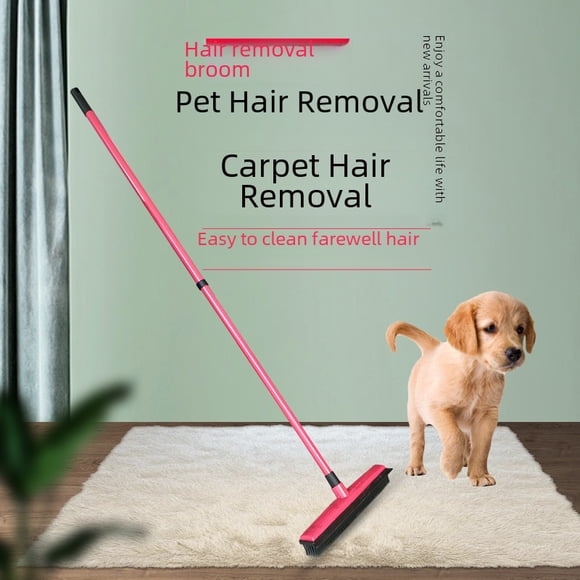 Yellow Rubber Pet Hair & Dust Removal Tool - Hands-Free Floor Brush, Carpet Sweeper & Window Cleaner for Pet Owners, Durable Multi-Surface Cleaning Solution for Home & Commercial Use