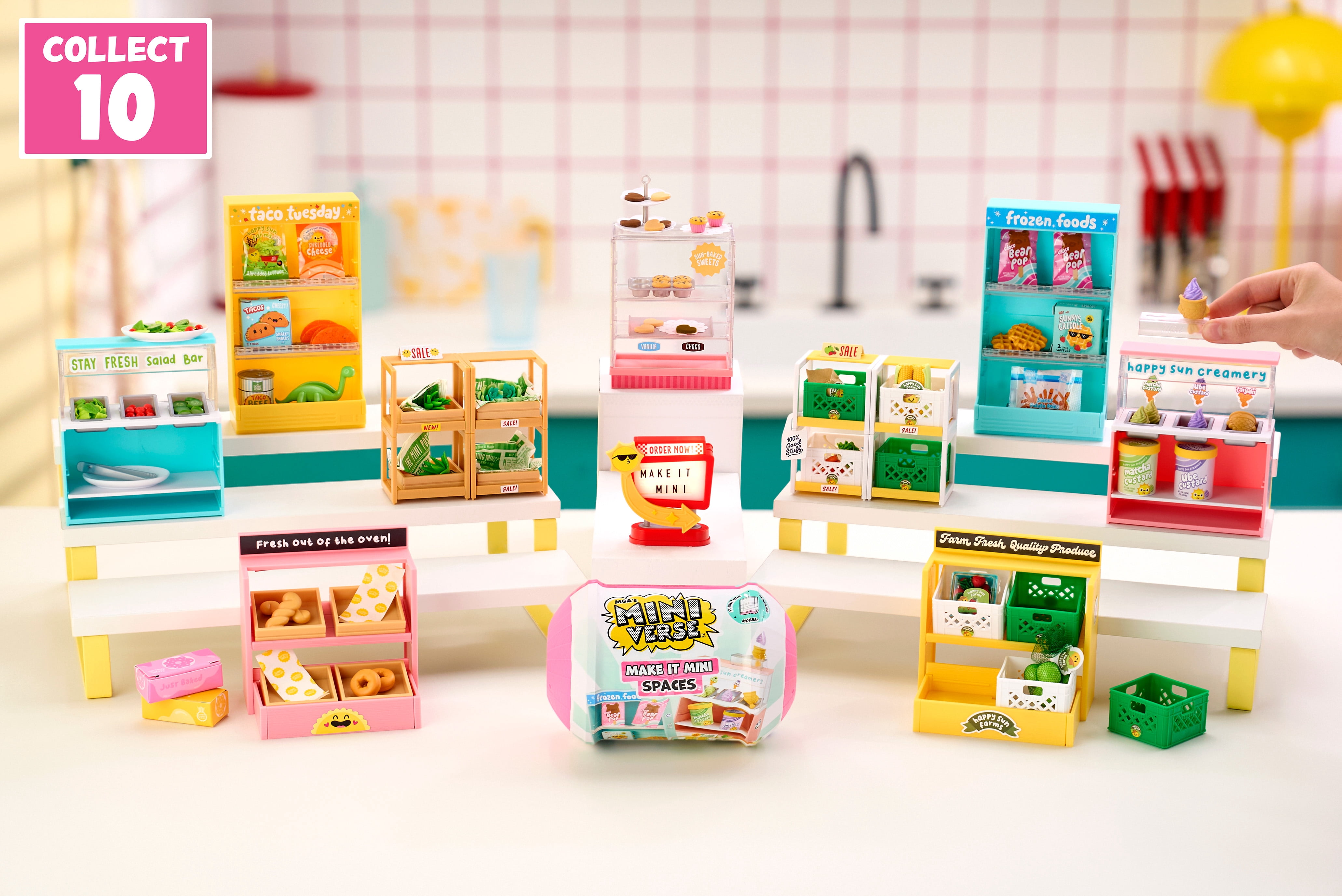 MGA's Miniverse Make It Mini Spaces Furniture, Mini Collectibles, Replica Food, DIY Crafts, Collectors, Display, Gifts, 8+