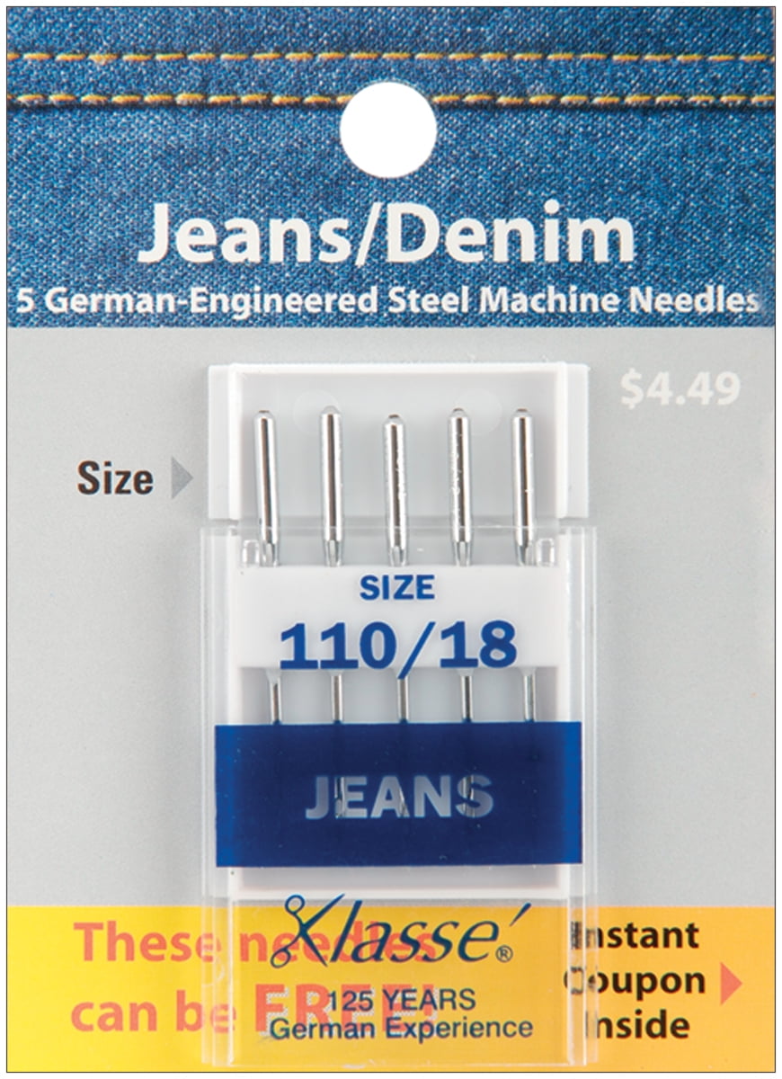 Klasse Jeans/Denim Machine NeedlesSize 18/110 5/Pkg