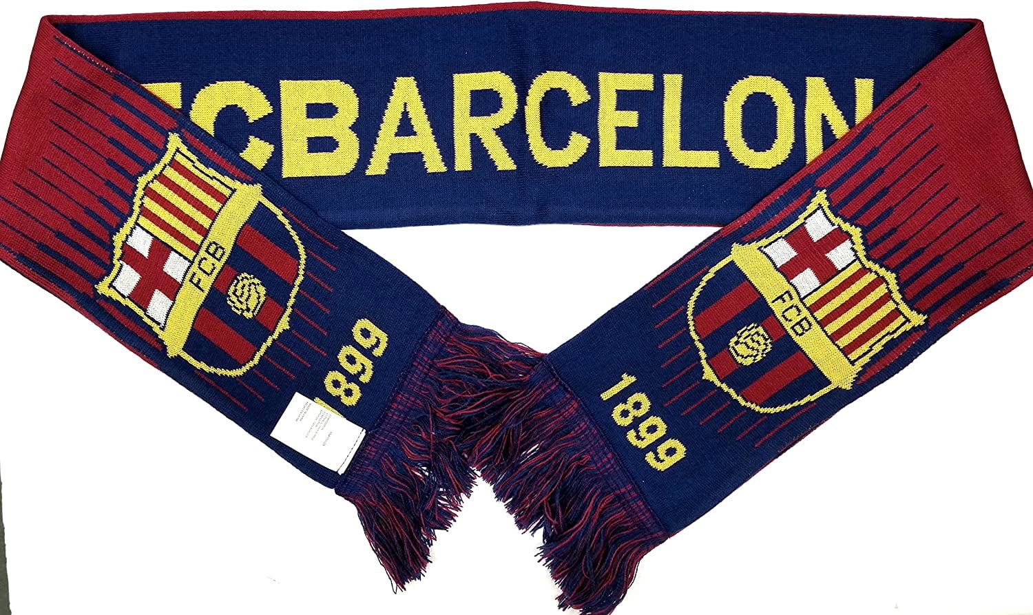 Écharpe Officielle FC Barcelone - Modèle BUT29 - Tissée, Taille 140 - Bleu/grenat - Licence Officielle