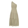 thumbnail image 2 of Ketyyh-chn99 Robes d'Été pour Femmes Grande Taille Robe d'Été Robe Extensible Robe d'Été Manche à Volants Ample Fluide Plissée Robe Mini Vert,P, 2 of 4