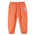thumbnail image 4 of Zanarzt Kids Pants Boys Summer Toddler Boy Girl Casual Soft Trousers Baby Summer Fall Comfy Cotton Pants Back to School Clothes Orange,6-7 Years, 4 of 5
