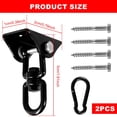 thumbnail image 2 of AEVXKHI 2PCS Hammock Hanging Kit, Hanging Chair Hardware 360° Rotating 1100LB Capacity Hammock Hooks, Hammock Chair Hanging Kit & Swing Ceiling Hook Snap for Hammock Chair, Seat, Tree, Yoga, Gym, 2 of 10
