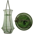 thumbnail image 1 of Jaula de pesca Cesta de pesca Bolsa de cubo plegable Trampa de cebo de pescado para que el pescador lo sostenga para mantener a los peces Minnows Camarones Langostas Cangrejo Red de pesca, plegable y Namotu CZYD-HQ178, 1 of 6