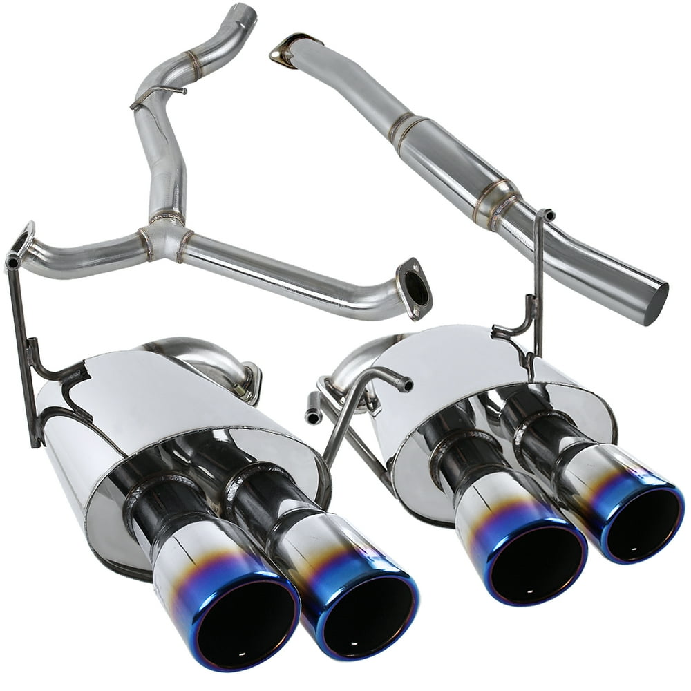 SpecD Tuning S/S Quad Burnt Tip Catback Exhaust System for 20082014