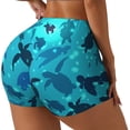 thumbnail image 2 of Naloa World Turtle Day Biker Shorts for Women Seamless Scrunch Short Women’s Yoga Shorts for Gym Running Sport Shorts - Medium, 2 of 9